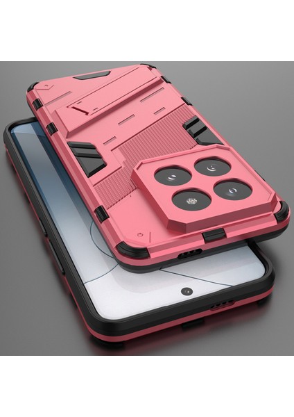 Xiaomi 14 Pro Için Sert Pc Tpu Hibrit Düşme Önleyici Stand Telefon Kılıfı - Sıcak Pembe (Yurt Dışından) indirimleri