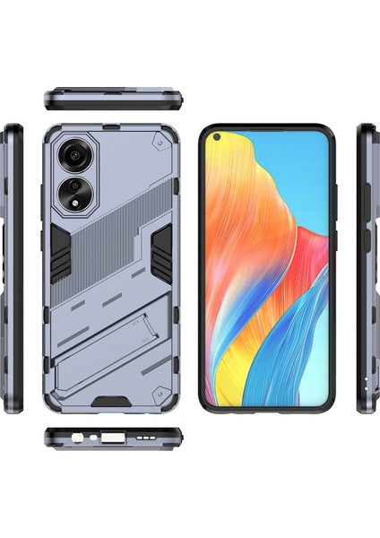 Oppo A78 4g Için Sert Pc Tpu Hibrit Düşme Önleyici Stand Telefon Kılıfı - Gri (Yurt Dışından) fiyatları