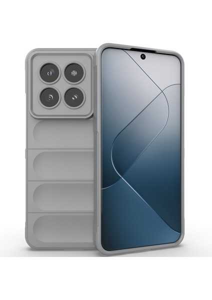 Xiaomi 14 Pro Için Yumuşak Tpu Kaymaz Telefon Kılıfı - Gri (Yurt Dışından)