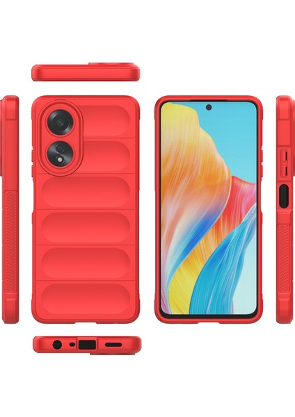 Oppo A58 4g Için Yumuşak Tpu Kaymaz Telefon Kılıfı - Kırmızı (Yurt Dışından) modelleri