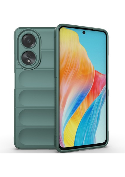 Oppo A58 4g Için Yumuşak Tpu Kaymaz Telefon Kılıfı - Yeşil (Yurt Dışından)