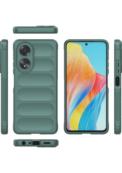 Oppo A58 4g Için Yumuşak Tpu Kaymaz Telefon Kılıfı - Yeşil (Yurt Dışından) modelleri