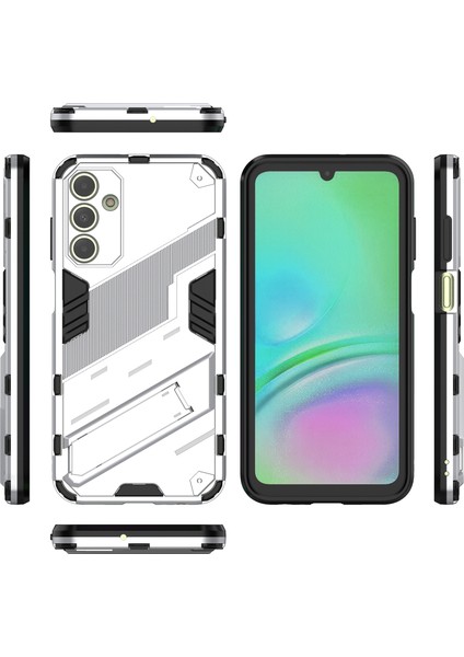 Samsung Galaxy A15 5g/4g Için Sert Pc Tpu Hibrit Düşme Önleyici Stand Telefon Kılıfı - Beyaz (Yurt Dışından)