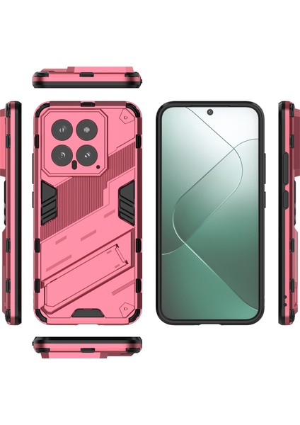 Xiaomi 14 Için Sert Pc Tpu Hibrit Düşme Önleyici Stand Telefon Kılıfı - Sıcak Pembe (Yurt Dışından) fiyatları