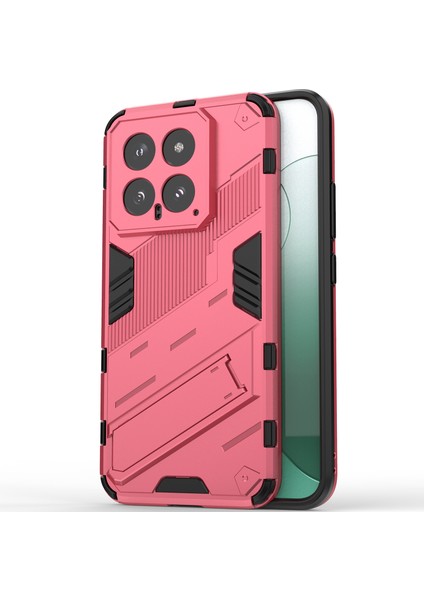 Xiaomi 14 Için Sert Pc Tpu Hibrit Düşme Önleyici Stand Telefon Kılıfı - Sıcak Pembe (Yurt Dışından) modelleri