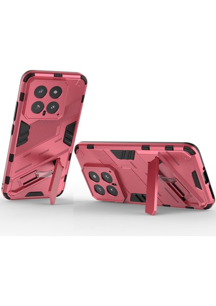 Xiaomi 14 Için Sert Pc Tpu Hibrit Düşme Önleyici Stand Telefon Kılıfı - Sıcak Pembe (Yurt Dışından) fırsatları