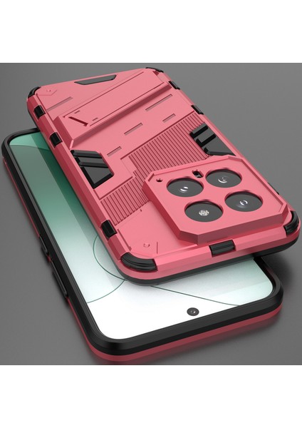 Xiaomi 14 Için Sert Pc Tpu Hibrit Düşme Önleyici Stand Telefon Kılıfı - Sıcak Pembe (Yurt Dışından) indirimleri