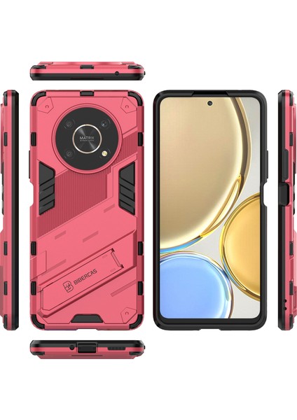 Honor X9 /honor X30/MAGIC4 Lite/honor X40 Gt Için Sert Pc Tpu Hibrit Düşme Önleyici Stand Telefon Kılıfı - Sıcak Pembe (Yurt Dışından) fiyatları