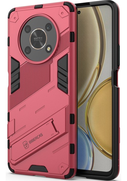 Honor X9 /honor X30/MAGIC4 Lite/honor X40 Gt Için Sert Pc Tpu Hibrit Düşme Önleyici Stand Telefon Kılıfı - Sıcak Pembe (Yurt Dışından) modelleri