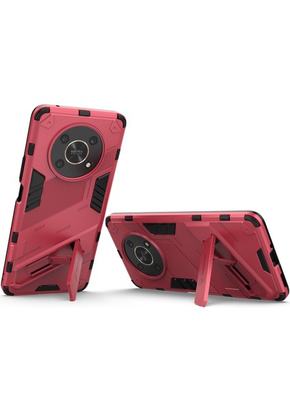 Honor X9 /honor X30/MAGIC4 Lite/honor X40 Gt Için Sert Pc Tpu Hibrit Düşme Önleyici Stand Telefon Kılıfı - Sıcak Pembe (Yurt Dışından) fırsatları