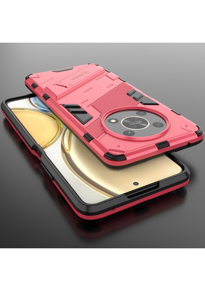Honor X9 /honor X30/MAGIC4 Lite/honor X40 Gt Için Sert Pc Tpu Hibrit Düşme Önleyici Stand Telefon Kılıfı - Sıcak Pembe (Yurt Dışından) indirimleri