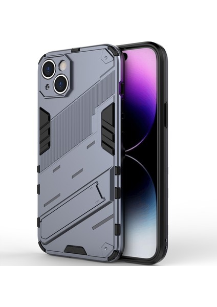 iPhone 14 Için Sert Pc Tpu Hibrit Düşme Önleyici Stand Telefon Kılıfı - Gri (Yurt Dışından) fırsatları