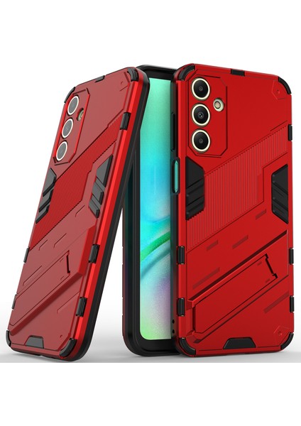 Samsung Galaxy A15 5g/4g Için Sert Pc Tpu Hibrit Düşme Önleyici Stand Telefon Kılıfı - Kırmızı (Yurt Dışından)