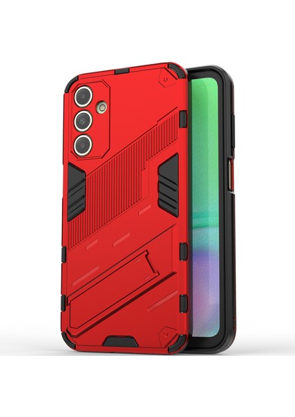 Samsung Galaxy A15 5g/4g Için Sert Pc Tpu Hibrit Düşme Önleyici Stand Telefon Kılıfı - Kırmızı (Yurt Dışından)
