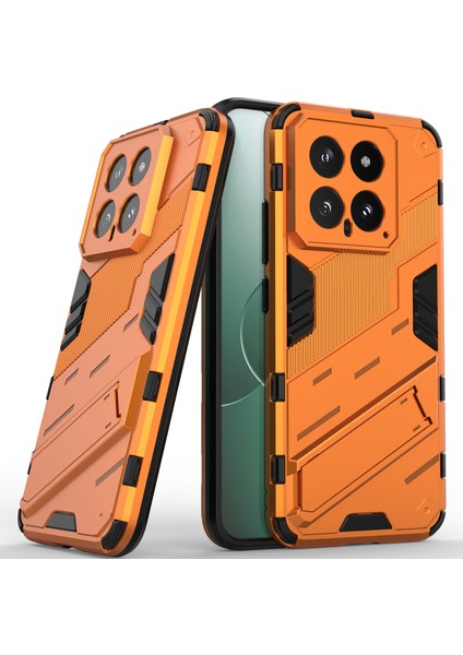 Xiaomi 14 Için Sert Pc Tpu Hibrit Düşme Önleyici Stand Telefon Kılıfı - Turuncu (Yurt Dışından) fiyatları