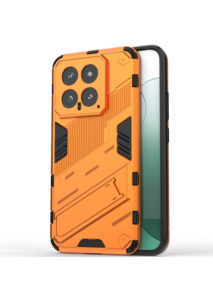 Xiaomi 14 Için Sert Pc Tpu Hibrit Düşme Önleyici Stand Telefon Kılıfı - Turuncu (Yurt Dışından) modelleri
