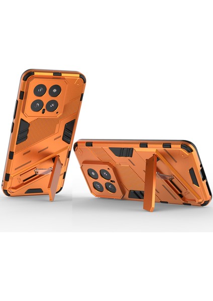 Xiaomi 14 Için Sert Pc Tpu Hibrit Düşme Önleyici Stand Telefon Kılıfı - Turuncu (Yurt Dışından) fırsatları