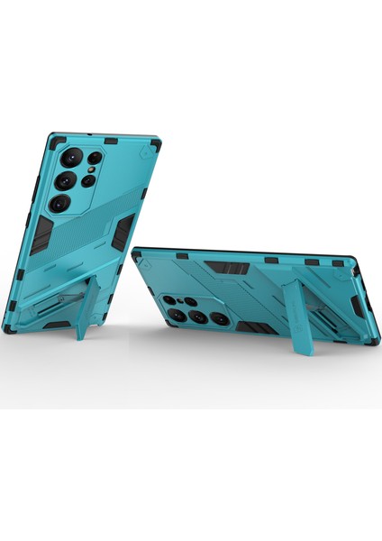 Samsung Galaxy S23 Ultra Için Sert Pc Tpu Hibrit Düşme Önleyici Stand Telefon Kılıfı - Mavi (Yurt Dışından) fırsatları