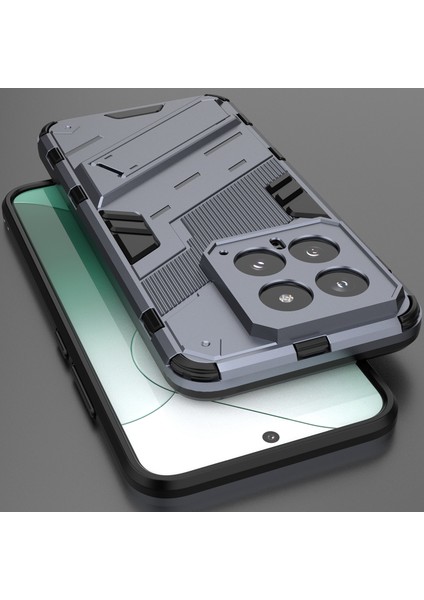 Xiaomi 14 Için Sert Pc Tpu Hibrit Düşme Önleyici Stand Telefon Kılıfı - Gri (Yurt Dışından) indirimleri