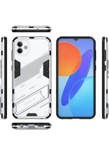 Samsung Galaxy A04 Için Sert Pc Tpu Hibrit Düşme Önleyici Stand Telefon Kılıfı - Beyaz (Yurt Dışından) fiyatları