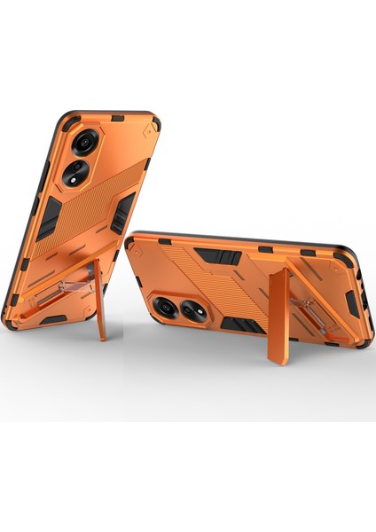 Oppo A78 4g Için Sert Pc Tpu Hibrit Düşme Önleyici Stand Telefon Kılıfı - Turuncu (Yurt Dışından) fırsatları