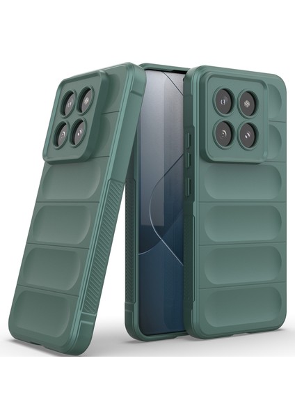 Xiaomi 14 Pro Için Yumuşak Tpu Kaymaz Telefon Kılıfı - Yeşil (Yurt Dışından)