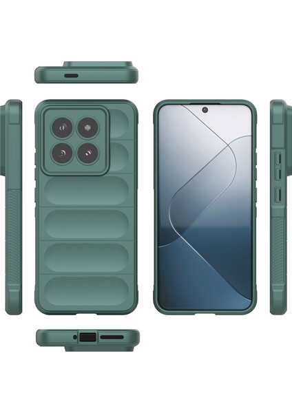 Xiaomi 14 Pro Için Yumuşak Tpu Kaymaz Telefon Kılıfı - Yeşil (Yurt Dışından) modelleri
