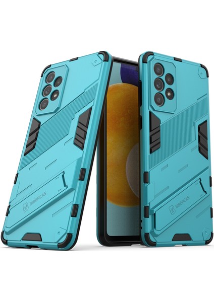 Samsung Galaxy A73 5g Için Sert Pc Tpu Hibrit Düşme Önleyici Stand Telefon Kılıfı - Mavi (Yurt Dışından)