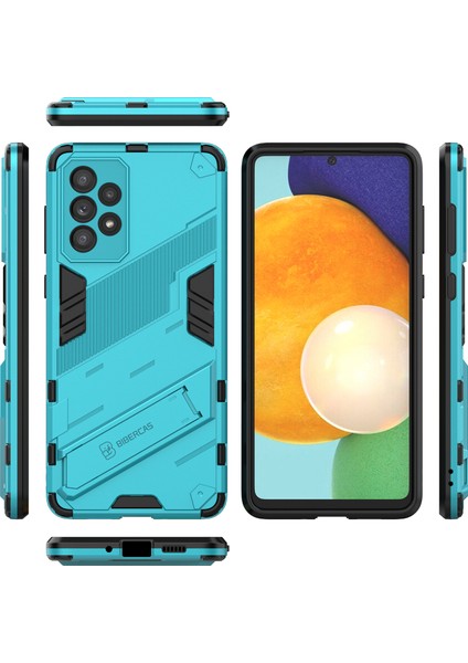 Samsung Galaxy A73 5g Için Sert Pc Tpu Hibrit Düşme Önleyici Stand Telefon Kılıfı - Mavi (Yurt Dışından) fiyatları