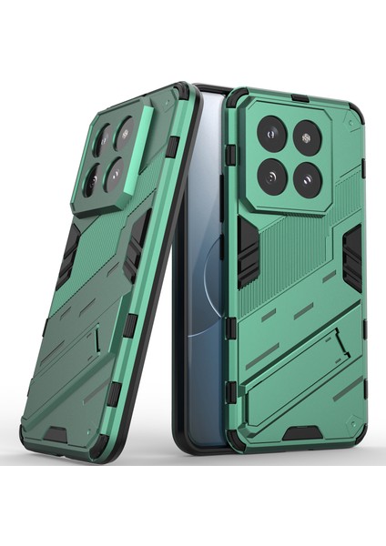 Xiaomi 14 Pro Için Sert Pc Tpu Hibrit Düşme Önleyici Stand Telefon Kılıfı - Yeşil (Yurt Dışından)