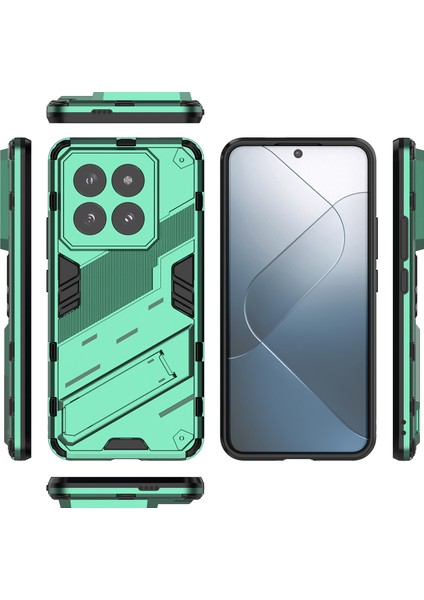 Xiaomi 14 Pro Için Sert Pc Tpu Hibrit Düşme Önleyici Stand Telefon Kılıfı - Yeşil (Yurt Dışından) fiyatları