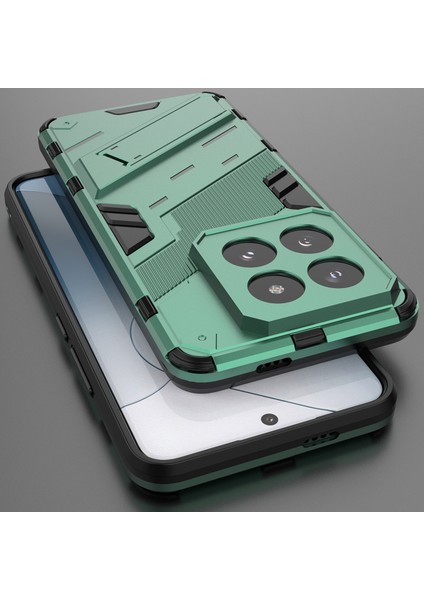Xiaomi 14 Pro Için Sert Pc Tpu Hibrit Düşme Önleyici Stand Telefon Kılıfı - Yeşil (Yurt Dışından) indirimleri