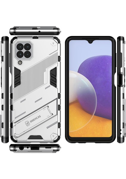 Samsung Galaxy A22 4g Için Sert Pc Tpu Hibrit Düşme Önleyici Stand Telefon Kılıfı - Beyaz (Yurt Dışından) fiyatları