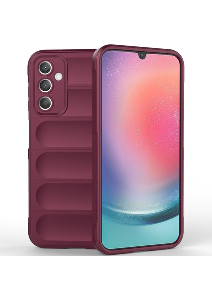 Samsung Galaxy A25 5g Için Yumuşak Tpu Kaymaz Telefon Kılıfı - Koyu Kırmızı (Yurt Dışından)