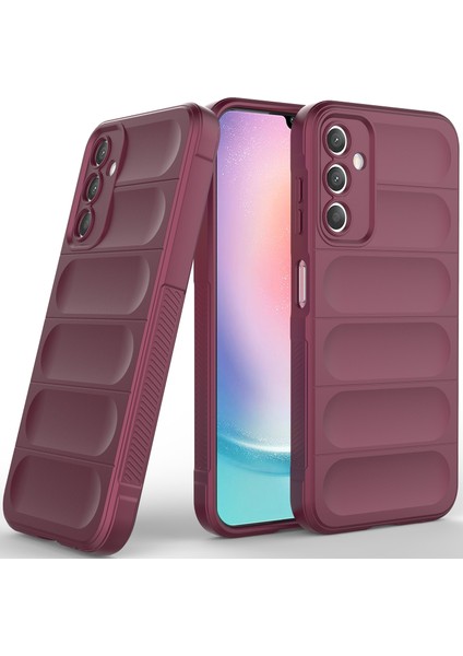 Samsung Galaxy A25 5g Için Yumuşak Tpu Kaymaz Telefon Kılıfı - Koyu Kırmızı (Yurt Dışından)