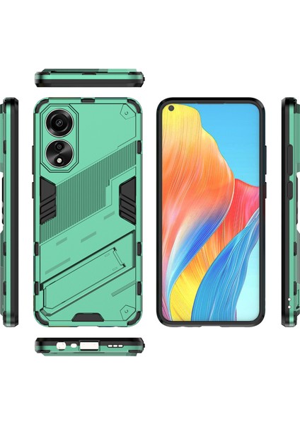 Oppo A78 4g Için Sert Pc Tpu Hibrit Düşme Önleyici Stand Telefon Kılıfı - Yeşil (Yurt Dışından) fiyatları