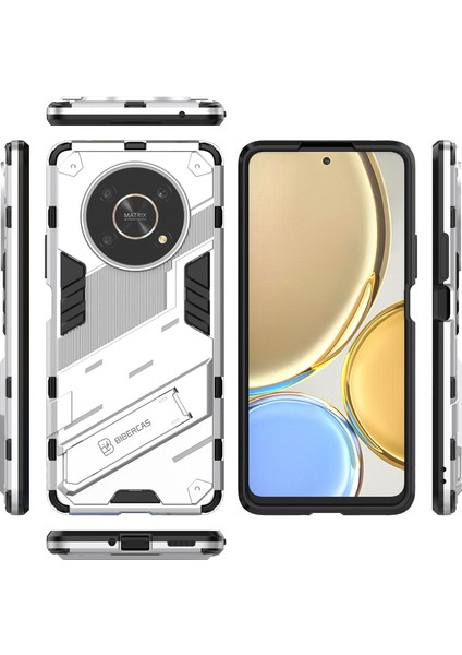 Honor X9 /honor X30/MAGIC4 Lite/honor X40 Gt Için Sert Pc Tpu Hibrit Düşme Önleyici Stand Telefon Kılıfı - Beyaz (Yurt Dışından) fiyatları