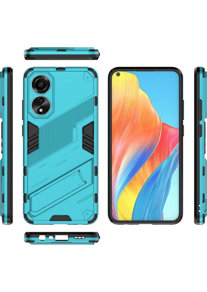 Oppo A78 4g Için Sert Pc Tpu Hibrit Düşme Önleyici Stand Telefon Kılıfı - Mavi (Yurt Dışından) fiyatları