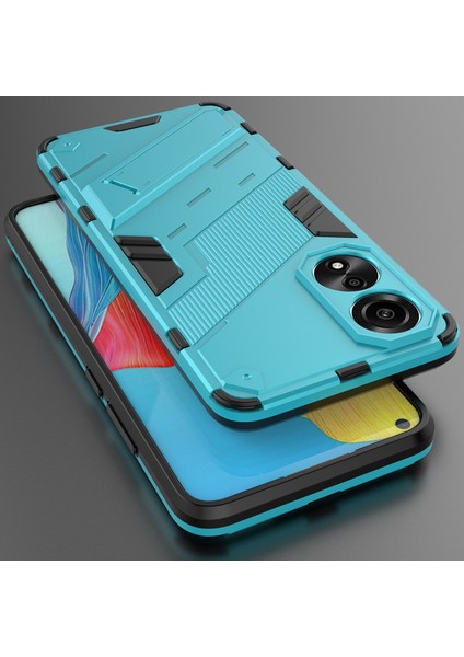 Oppo A78 4g Için Sert Pc Tpu Hibrit Düşme Önleyici Stand Telefon Kılıfı - Mavi (Yurt Dışından) indirimleri