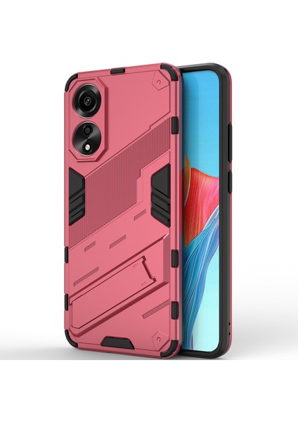 Oppo A78 4g Için Sert Pc Tpu Hibrit Düşme Önleyici Stand Telefon Kılıfı - Sıcak Pembe (Yurt Dışından) modelleri
