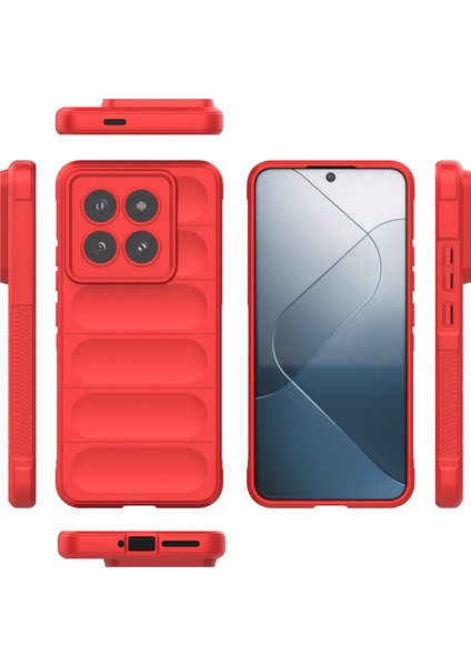 Xiaomi 14 Pro Için Yumuşak Tpu Kaymaz Telefon Kılıfı - Kırmızı (Yurt Dışından) modelleri