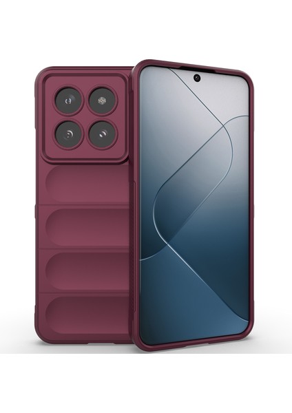 Xiaomi 14 Pro Için Yumuşak Tpu Kaymaz Telefon Kılıfı - Koyu Kırmızı (Yurt Dışından) fiyatları