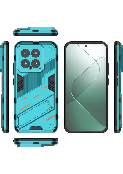 Xiaomi 14 Için Sert Pc Tpu Hibrit Düşme Önleyici Stand Telefon Kılıfı - Mavi (Yurt Dışından) fiyatları