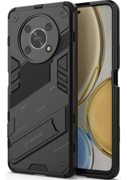 Honor X9 /honor X30/MAGIC4 Lite/honor X40 Gt Için Sert Pc Tpu Hibrit Düşme Önleyici Stand Telefon Kılıfı - Siyah (Yurt Dışından) modelleri