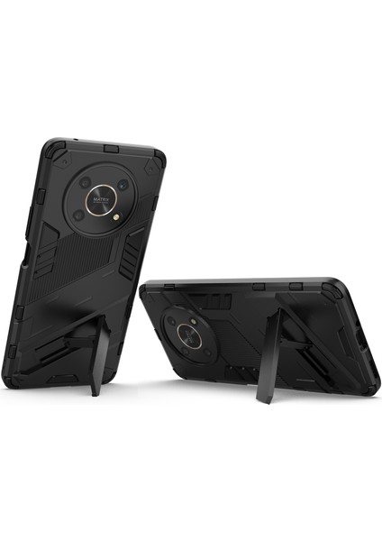 Honor X9 /honor X30/MAGIC4 Lite/honor X40 Gt Için Sert Pc Tpu Hibrit Düşme Önleyici Stand Telefon Kılıfı - Siyah (Yurt Dışından) fırsatları