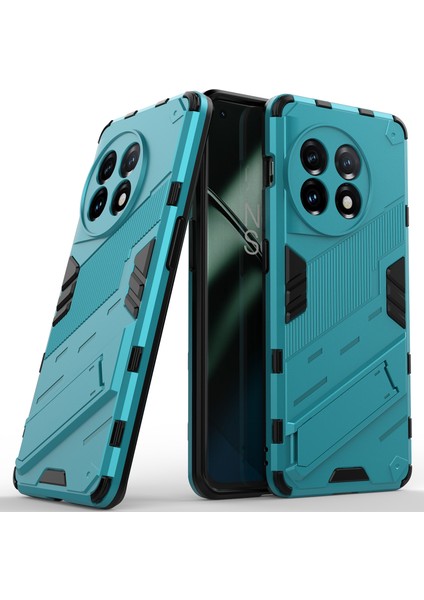Oneplus 11 5g Için Sert Pc Tpu Hibrit Düşme Önleyici Stand Telefon Kılıfı - Mavi (Yurt Dışından)