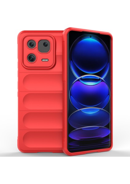 Xiaomi 13 Pro Için Yumuşak Tpu Kaymaz Telefon Kılıfı - Kırmızı (Yurt Dışından)