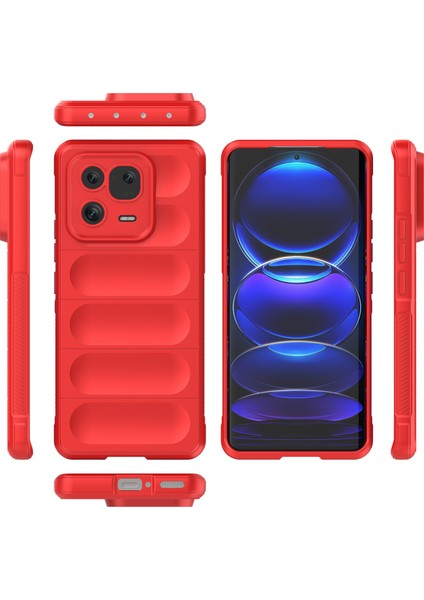 Xiaomi 13 Pro Için Yumuşak Tpu Kaymaz Telefon Kılıfı - Kırmızı (Yurt Dışından)