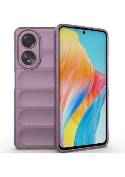 Oppo A58 4g Için Yumuşak Tpu Kaymaz Telefon Kılıfı - Mor (Yurt Dışından)