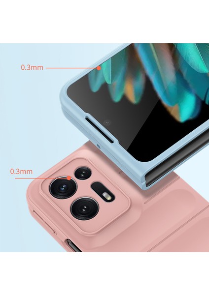Oppo Find N2 Için Dayanıklı Pc Kauçuk Darbeye Dayanıklı Telefon Kılıfı - Siyah (Yurt Dışından)